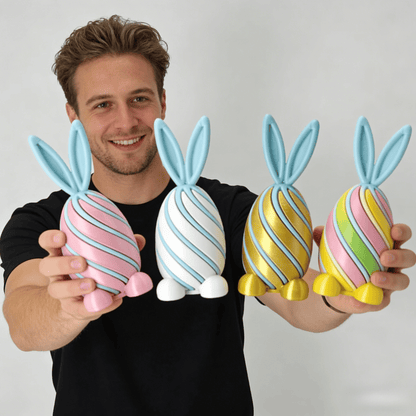 🐰🎉 3D Printed Easter Bunny Egg Fun Rotating Toy