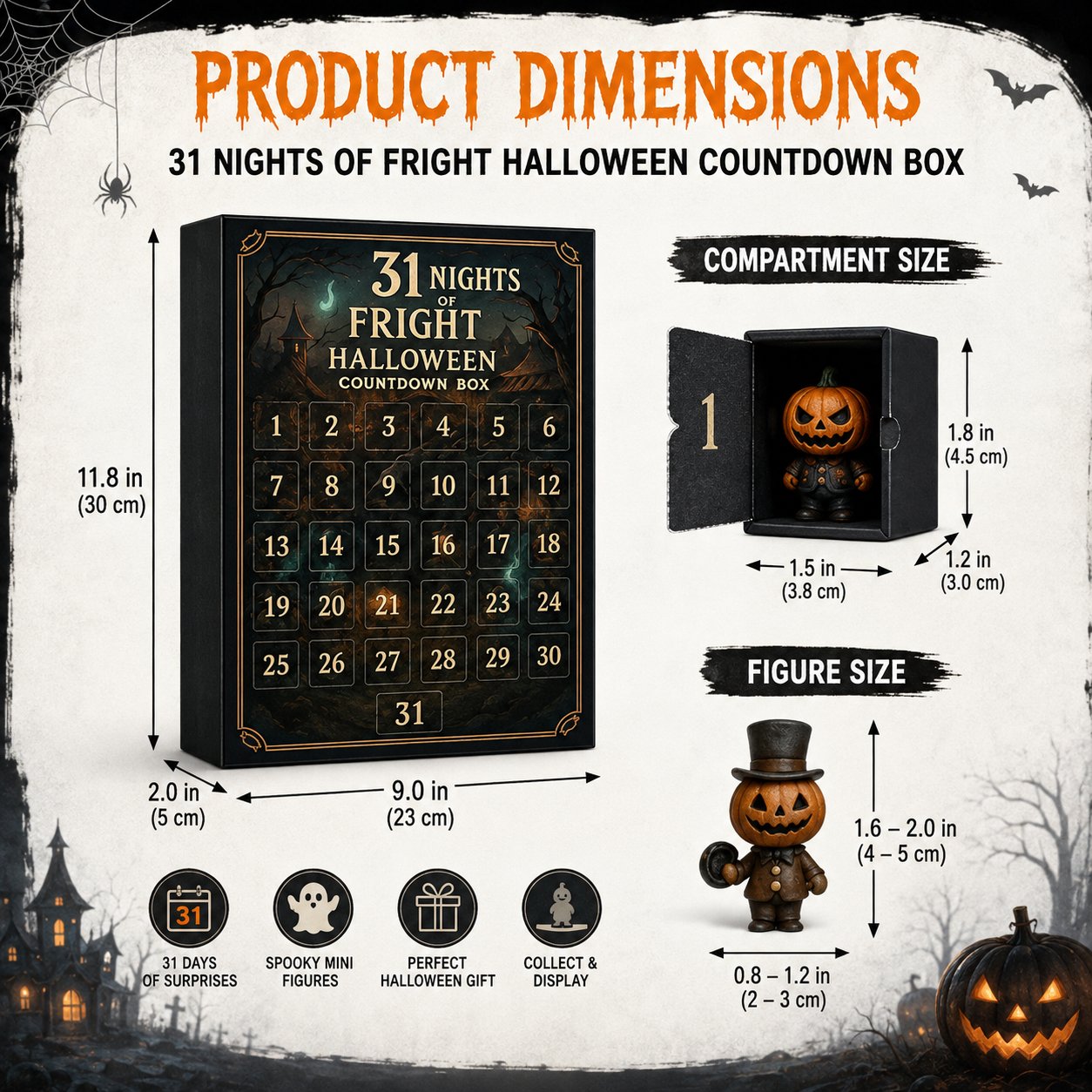 31 Nights of Fright Halloween Countdown Box