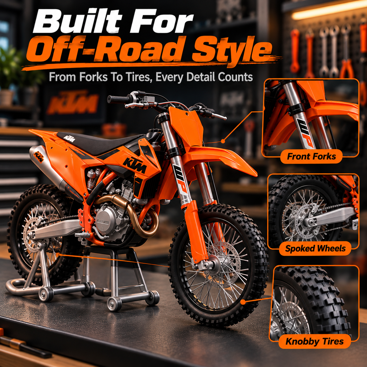 🏍️ Build Your Own Dirt Bike – Realistic DIY Motorcycle Model Kit