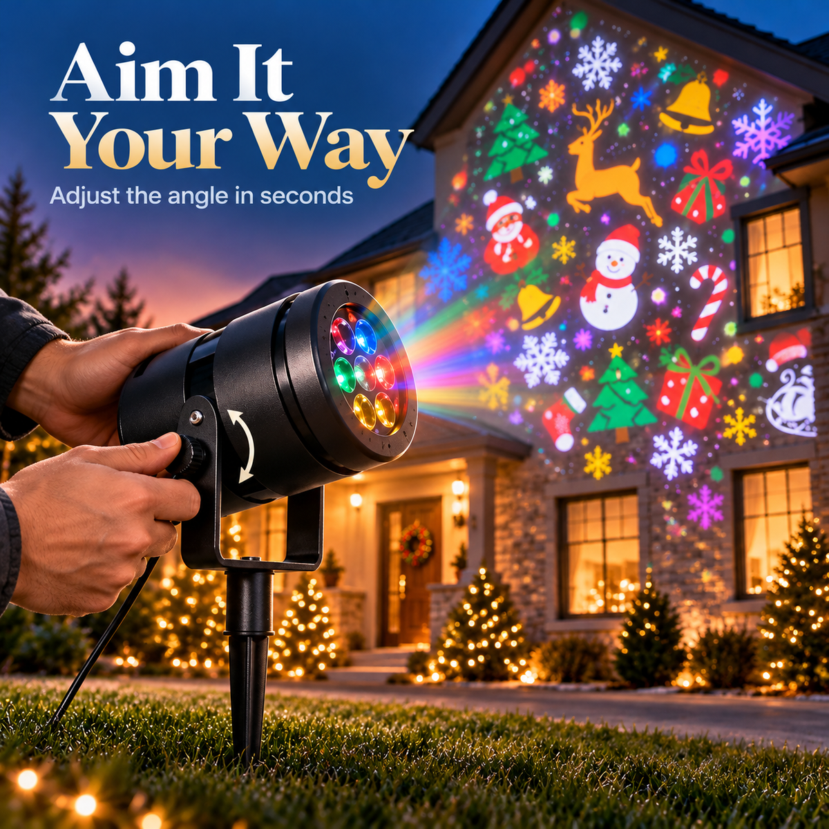 🎅 Turn Any Room Into a Christmas Wonderland – Holiday Projection Night Light