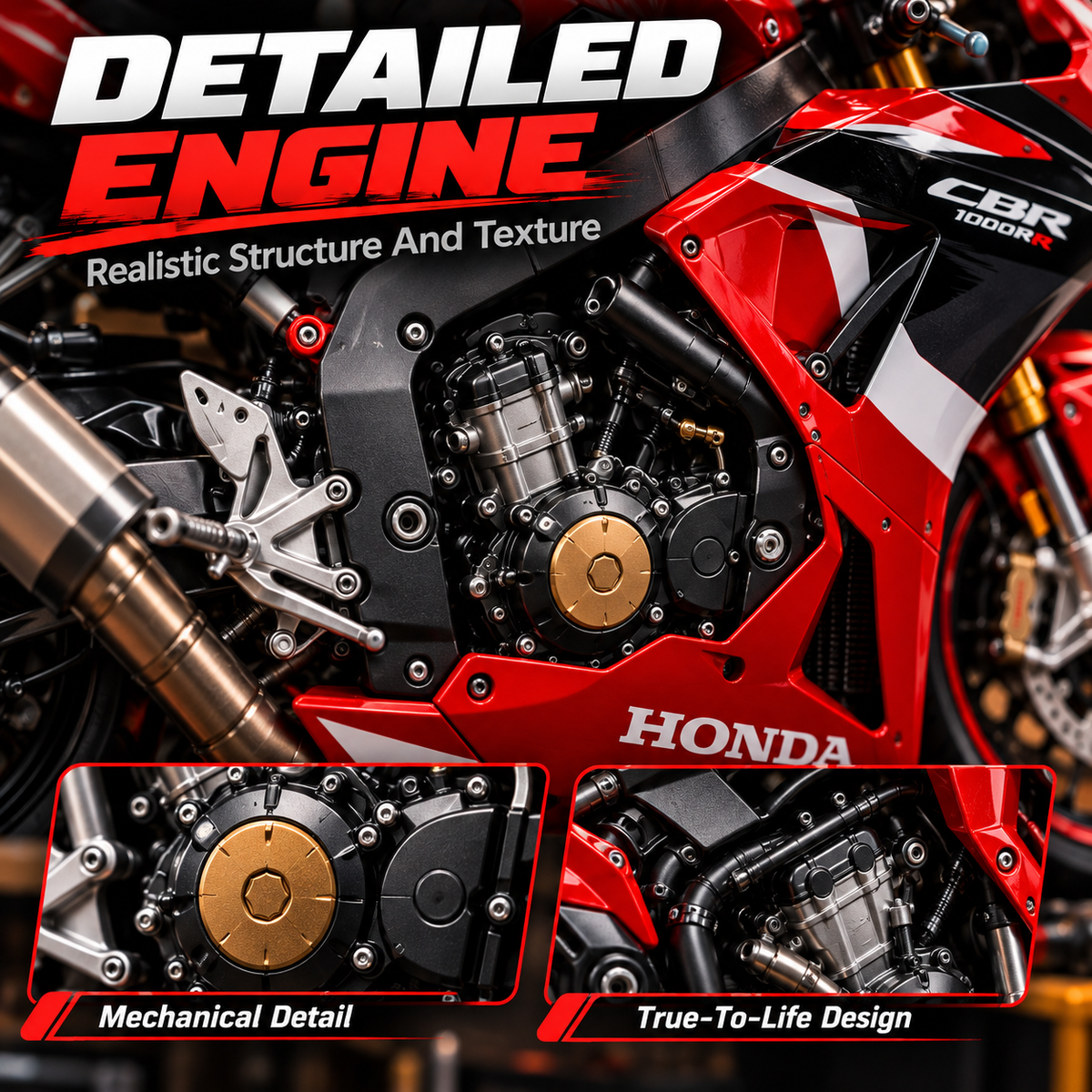 🏁 DIY Racing Motorcycle Model Kit – Build Your Own Racing Legend