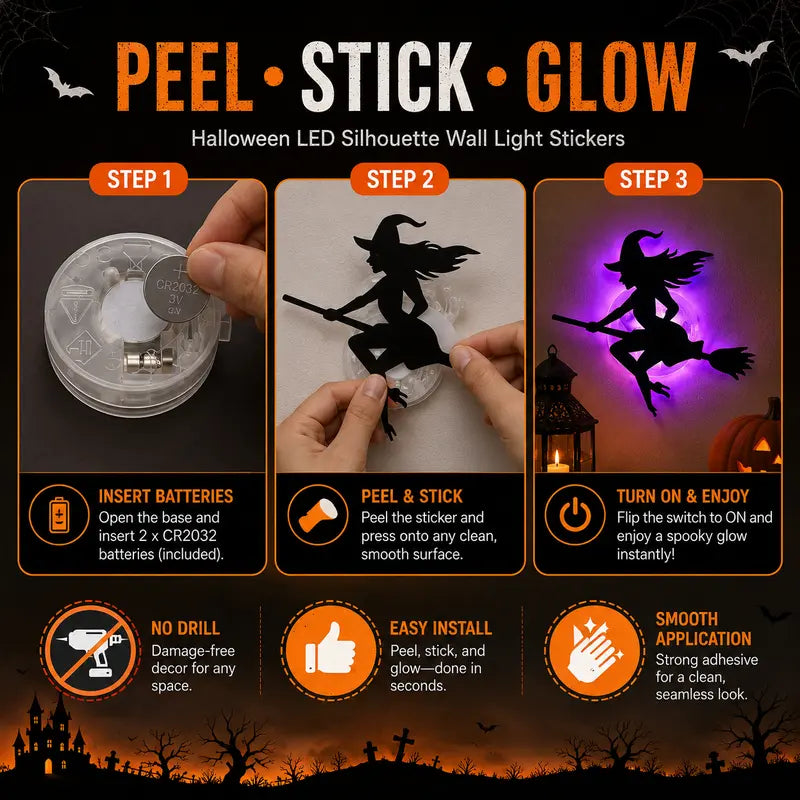 Peel & Stick Spooky Decoration