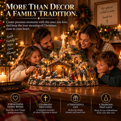 🔥LAST DAY 49% OFF✨ Remember the Night That Changed Everything! — The Holy Night of Bethlehem Illuminated Nativity Village