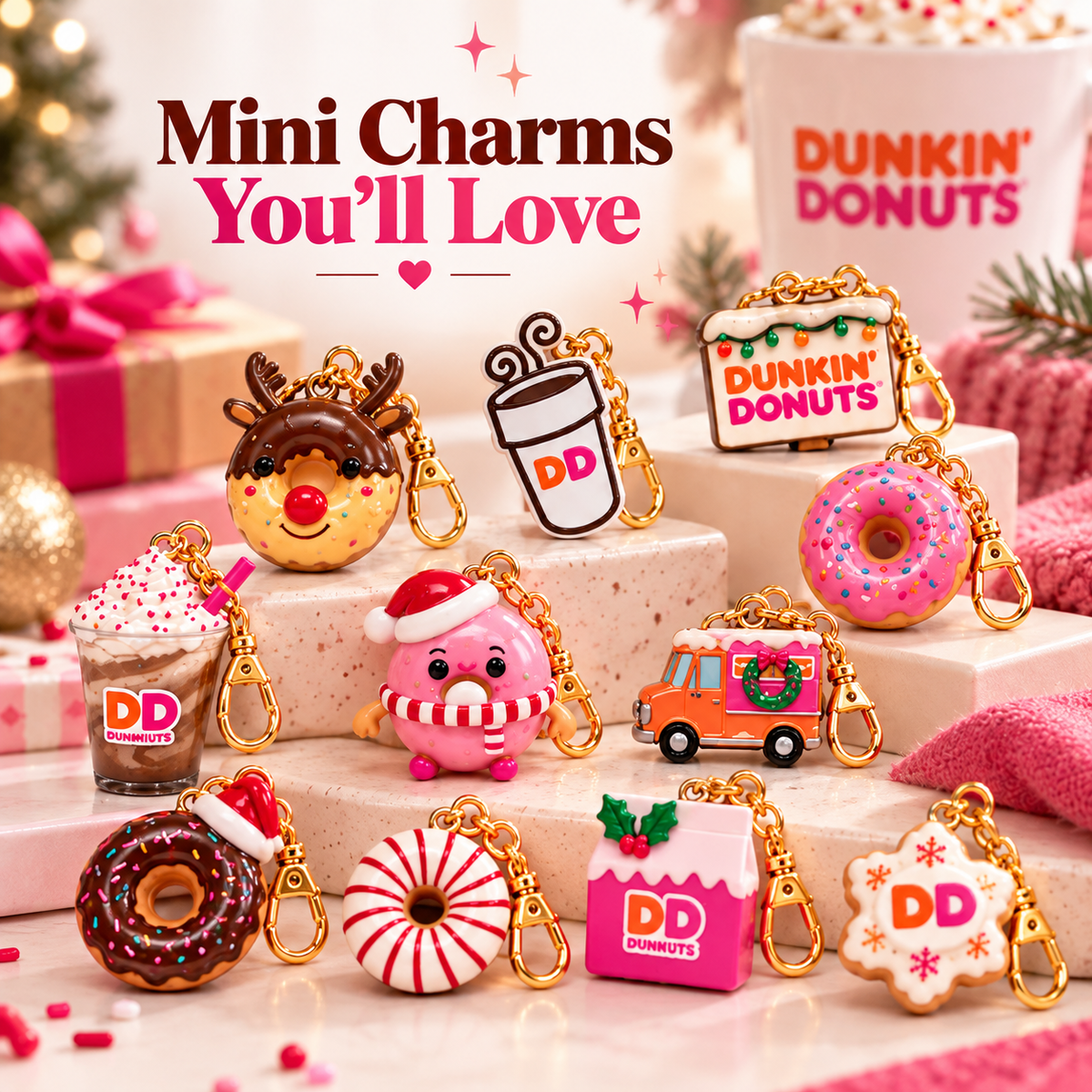 Dunkin’ Donuts Advent Calendar 24-Day Christmas Countdown Gift for Dunkin’ Lovers & Donut Fans