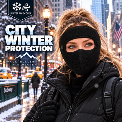 Winter protective face mask with detachable goggles, windproof and warm, fleece-lined—unisex