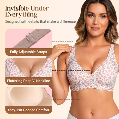 Buy 2 Free Shipping💜💜Jelly Wireless Womens Comfortable Wireless Bras Push Up Bralettes Seamless Tshirts Bras Deep V Everyday Bras