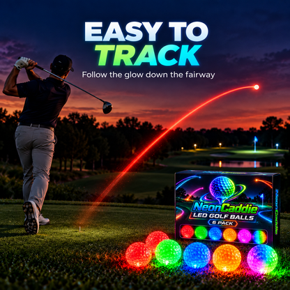 Light up every round, Ahlet-LED Golf Balls – 6-Pack