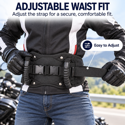 Motorcycle Passenger Grab Belt with Dual Handles – Adjustable Riding Support Belt