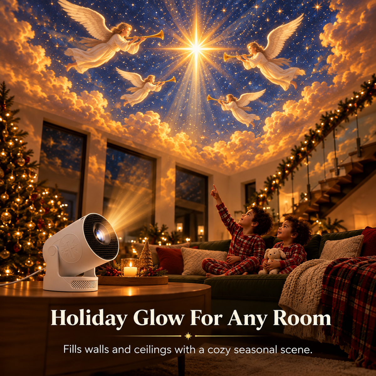 Bible Story Projector Light – Nativity, Noah's Ark & Angels