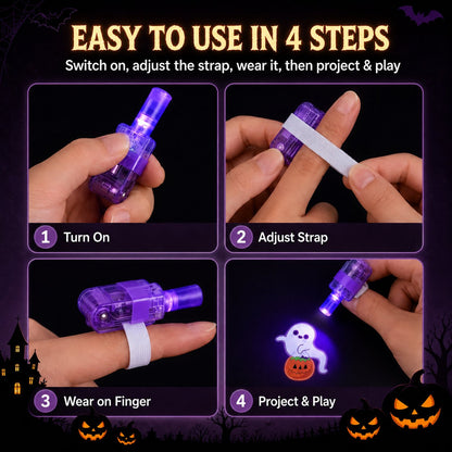 36PCS Halloween LED Projection Rings