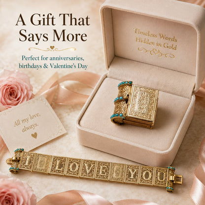 Victorian Book “I Love You” Bracelet