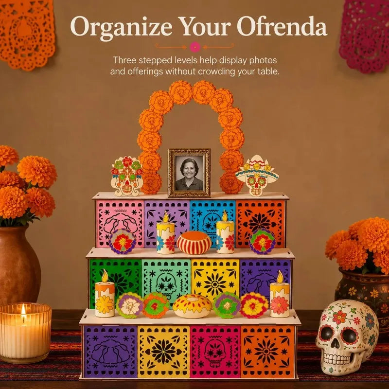 Day of the Dead Wooden Altar Display Set