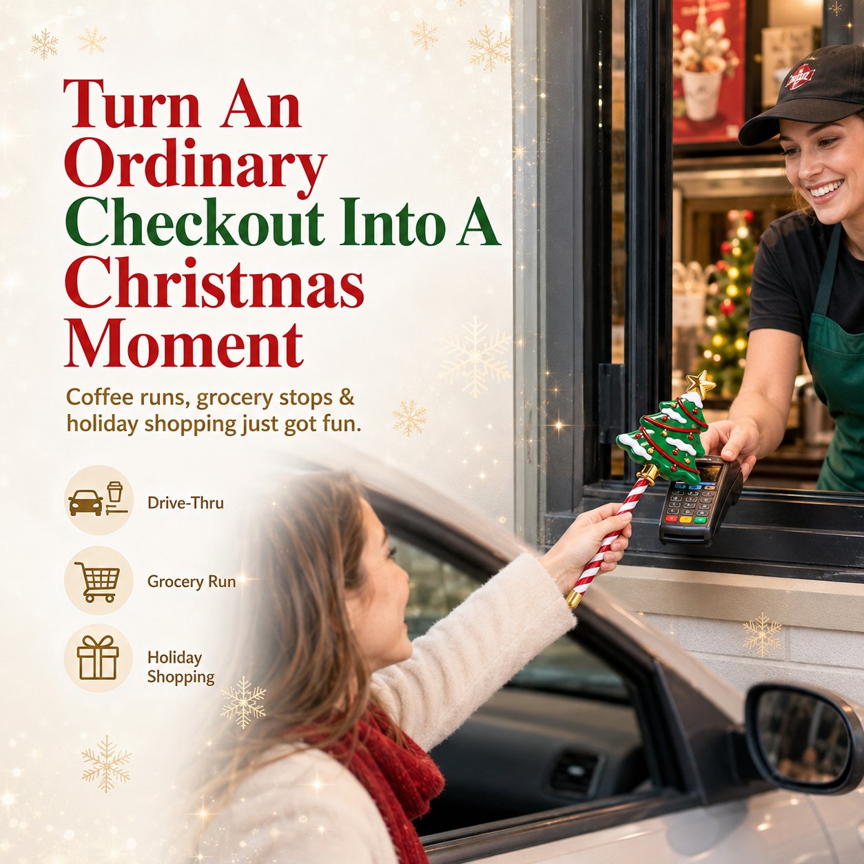 Christmas Tree Credit Card Holder Wand