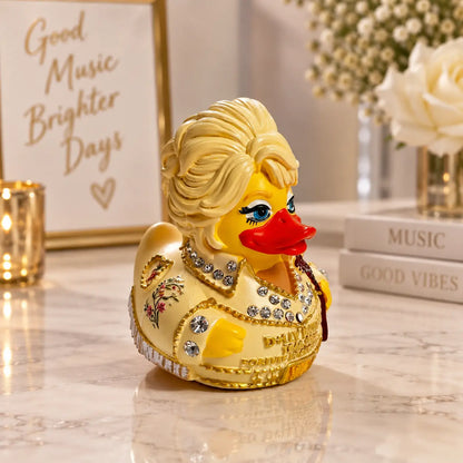 "Dolly Duck" resin figurine—inspired by a guitar-playing duck statue of a country music singer,
