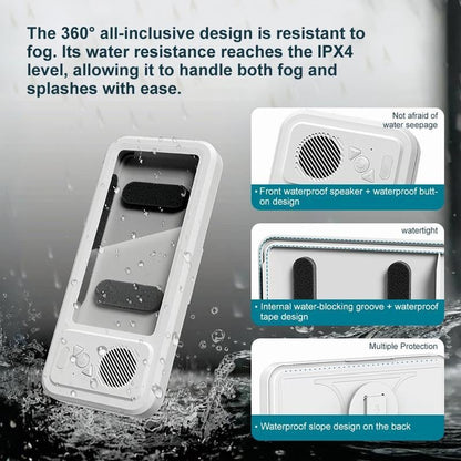 Waterproof Shower Phone Holder with Bluetooth Speaker