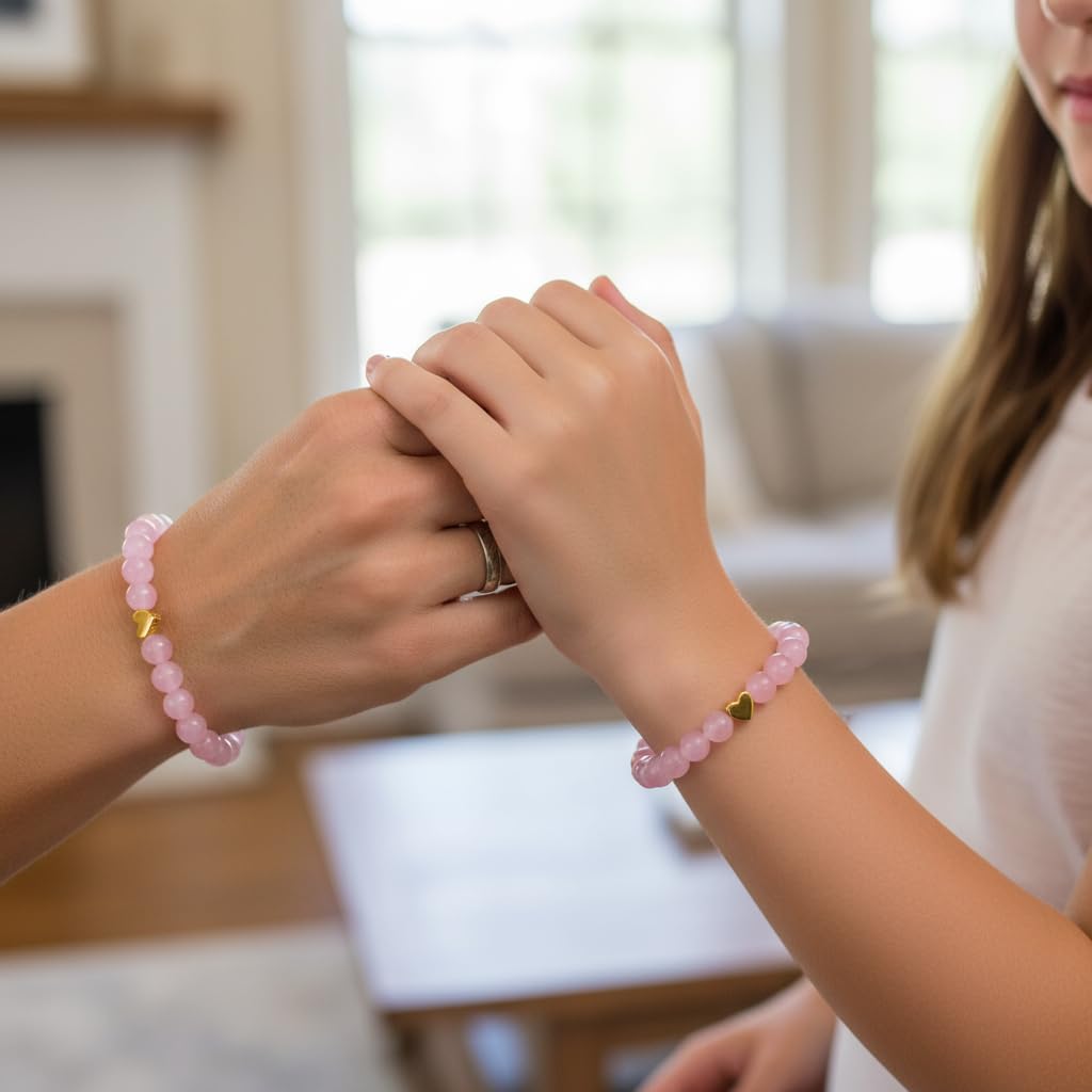 Mother & Daughter Heart Bracelet Set