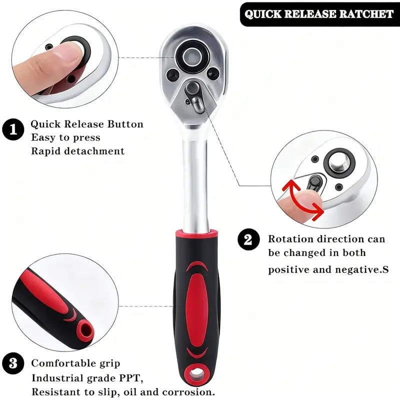 ⏰Christmas Limited-Time Offer🎄46pcs Car Repair Machinery Tools Set