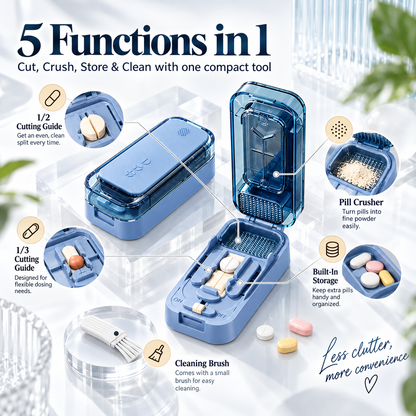 💊🔥 Limited-Time Deal – Multi-Function Pill Cutter & Crusher | Easy Split, Crush & Store!