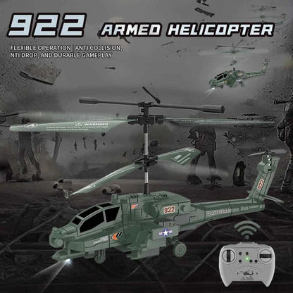 3.5 Channel Military RC Helicopters with LED Light, Altitude Hold, One Key Take Off/Landing