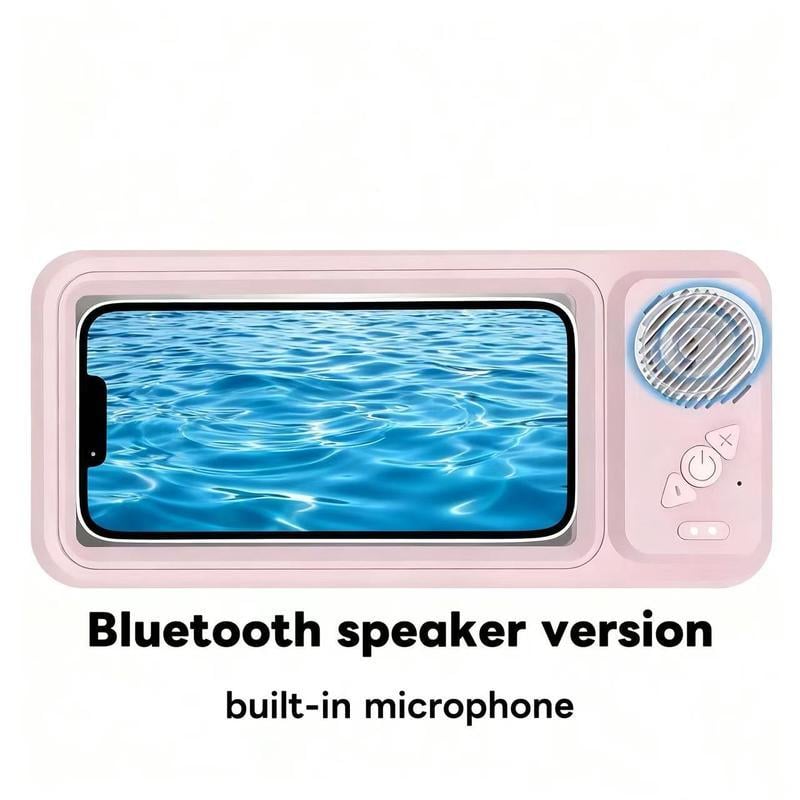Waterproof Shower Phone Holder with Bluetooth Speaker