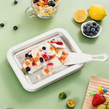 🍓 Food-Grade Stainless Steel Ice Cream Tray | Easy Clean