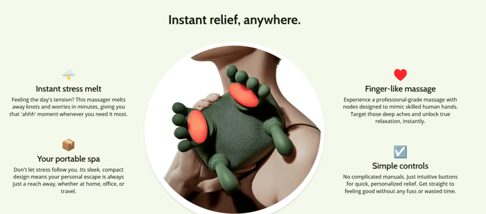 3D Shiatsu Neck & Shoulder Massager with Soothing Heat