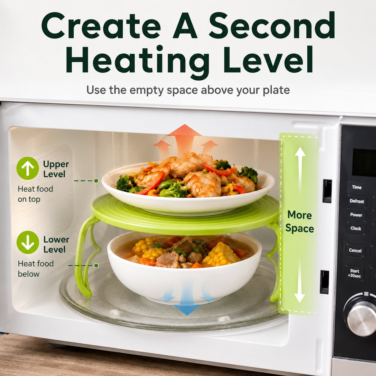 Microwave Multi-Level Heating Rack