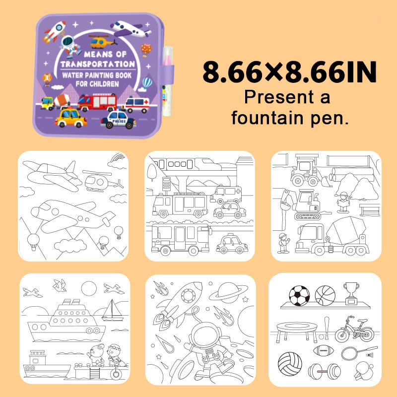 🖼️Beginner-Friendly- 🎨Toddler Watercolor Coloring & Doodle Book - A Fun, Mess-Free Creative Activity