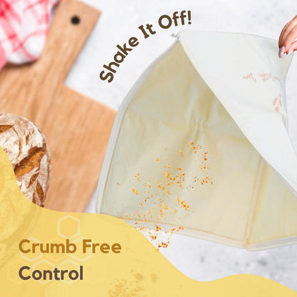 🔥Last Day 49% OFF 🍞Wide Zipper Access Reusable Cotton & Beeswax Bread Bags – Keep Your Sourdough Fresh🌟