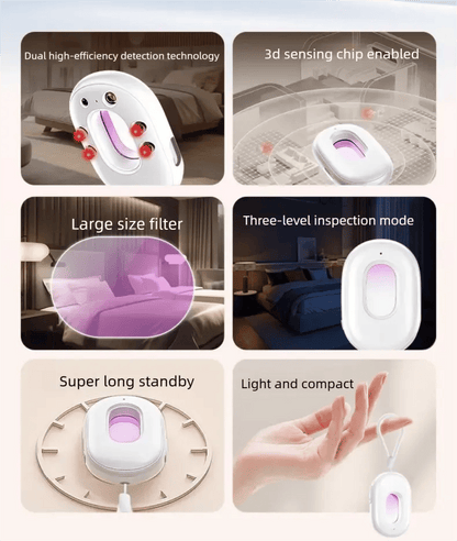 Portable Privacy Detector 🛡️| 3 Scan Modes, Sound & Vibration Alert For Trips