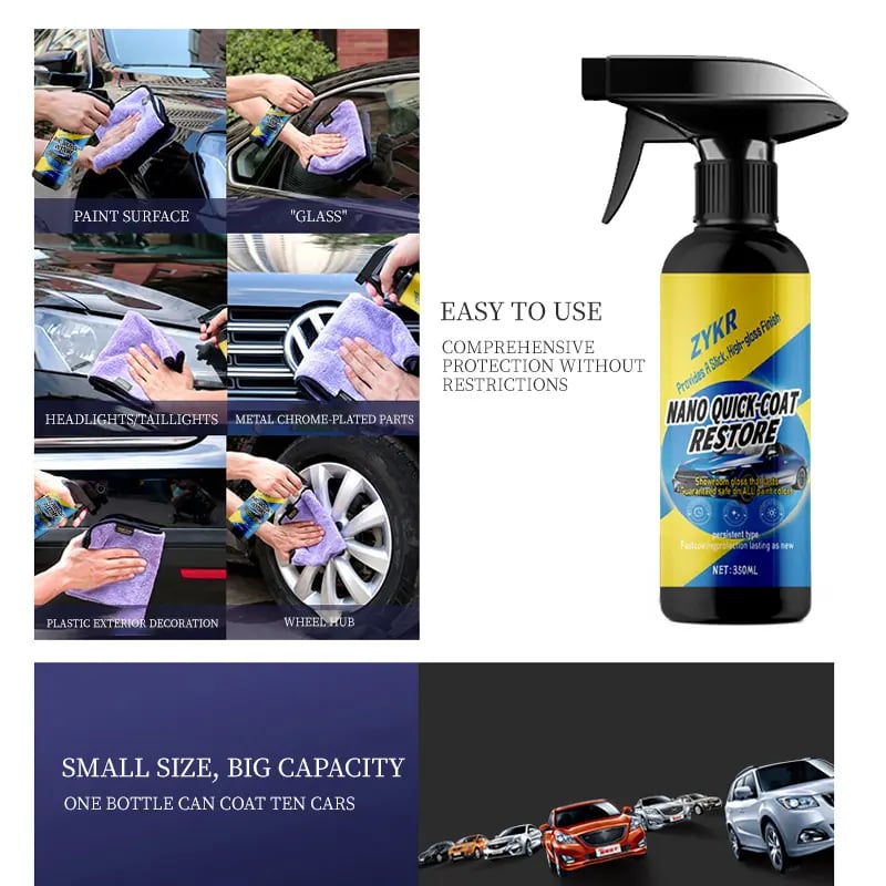 🔥Last Day 50% OFF-ZYKR Car Nano quick-coat restore-Coating Spray