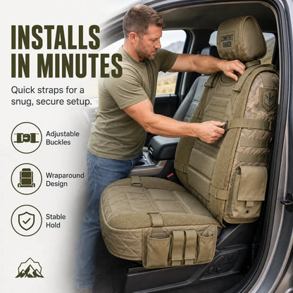 🚙Rugged MOLLE Truck Seat Cover – Tactical Storage, Seat Protection & All‑Day Comfort