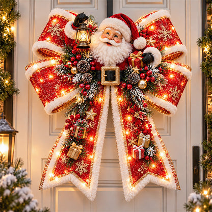 🔥 LAST DAY 49% OFF🎀🎄 Christmas Magic Bow Door Hangers – Oversized Light-Up Holiday Bows in 6 Festive Styles