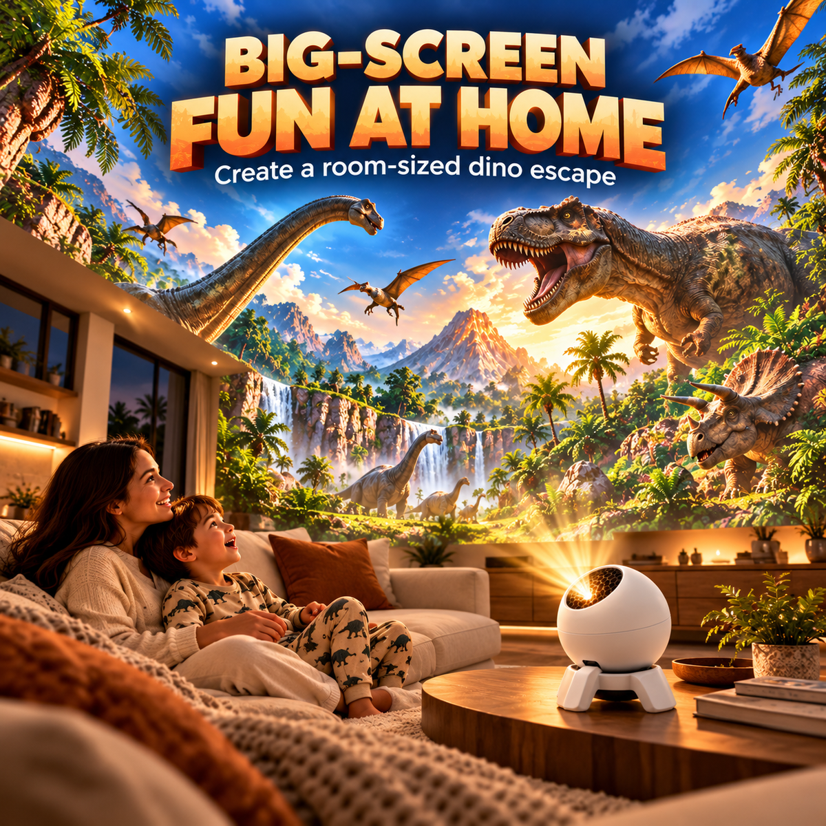 🦖 Dinosaur Scene Projector for Kids – Immersive Room Adventure