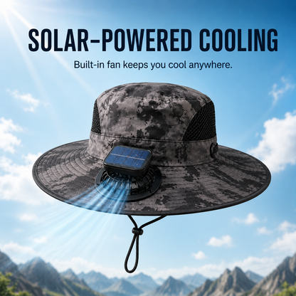 🌞 Solar-Powered Cooling Hat | Stay Cool Outdoors, No Batteries Needed