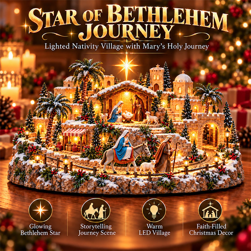🔥Last Day 50%✝️🌙 Road to Bethlehem™ | Lighted Holy Journey Christmas Village