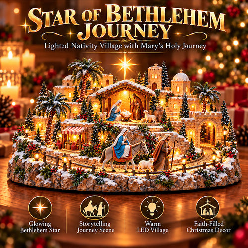 🔥Last Day 50%✝️🌙 Road to Bethlehem™ | Lighted Holy Journey Christmas Village