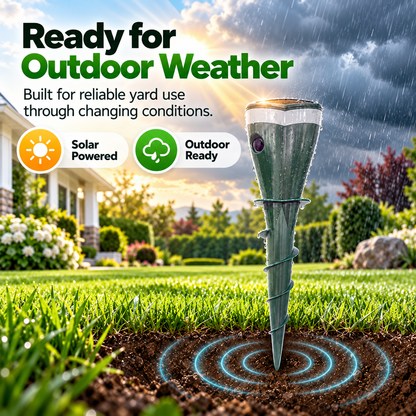Solar-powered rodent repellent