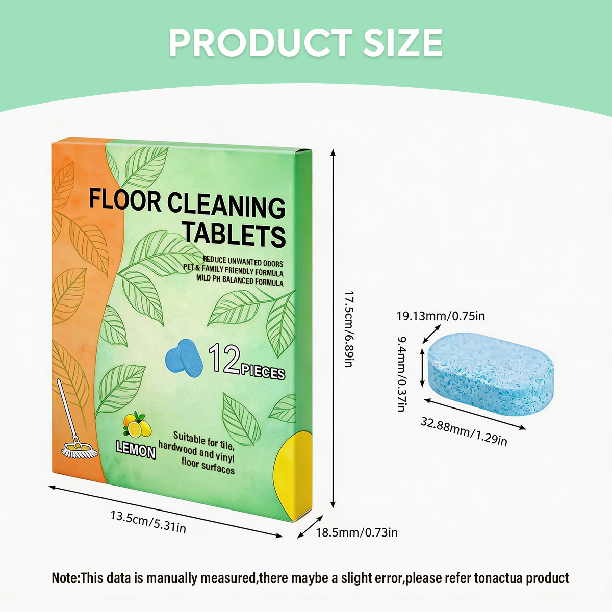 Efficient Floor Cleaning Tablets: Multi-Surface Solution (Lemon Scent)