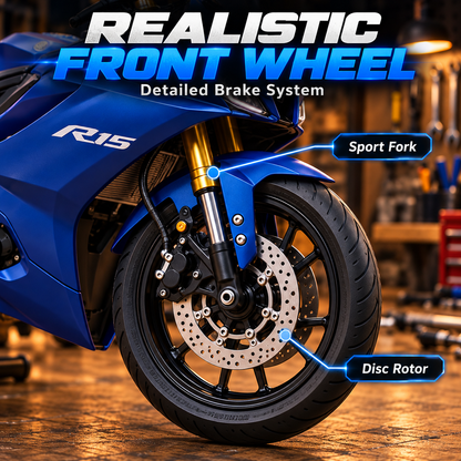 🏁 Build Your Racing Dream – Blue Sportbike DIY Assembly Model