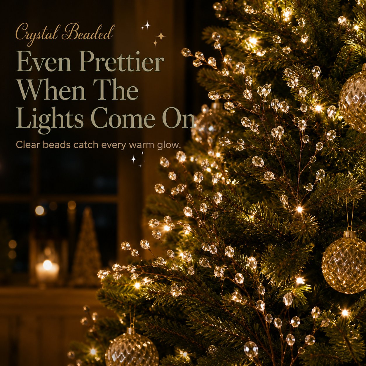 Crystal Beaded Christmas Tree Garland