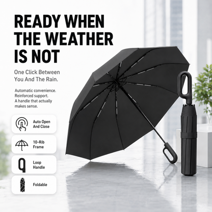 Automatic folding umbrella With buckle