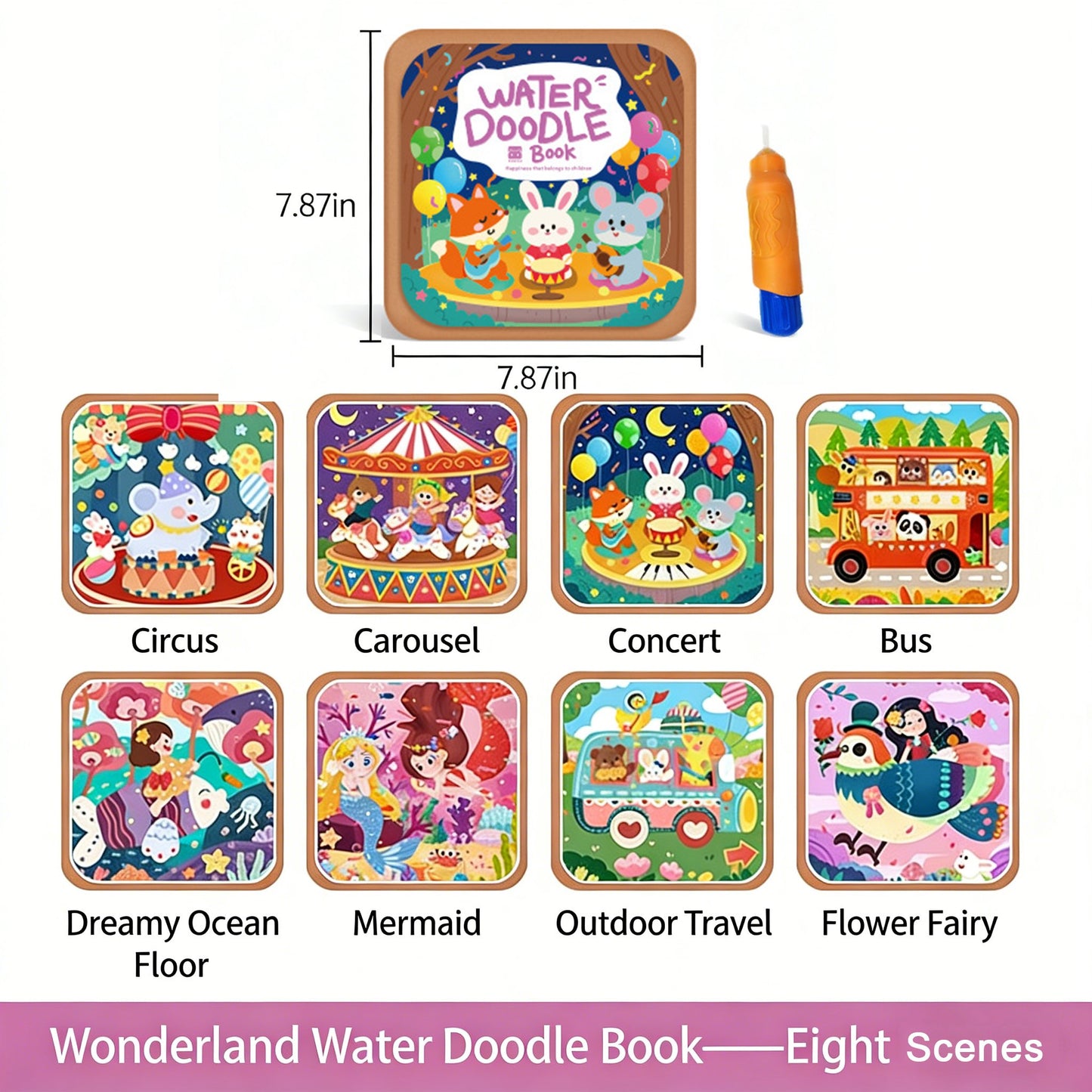 🖼️Beginner-Friendly- 🎨Toddler Watercolor Coloring & Doodle Book - A Fun, Mess-Free Creative Activity