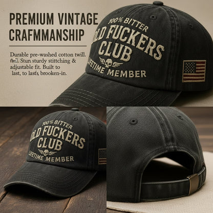 🔥 BUY 2 GET 1 FREE🧢 Own Your Attitude! Vintage 'Old F*ckers Club' Hat 😎🔥 Perfect Gag Gift with Bold Style! 🎁
