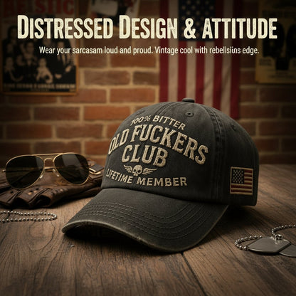 🔥 BUY 2 GET 1 FREE🧢 Own Your Attitude! Vintage 'Old F*ckers Club' Hat 😎🔥 Perfect Gag Gift with Bold Style! 🎁