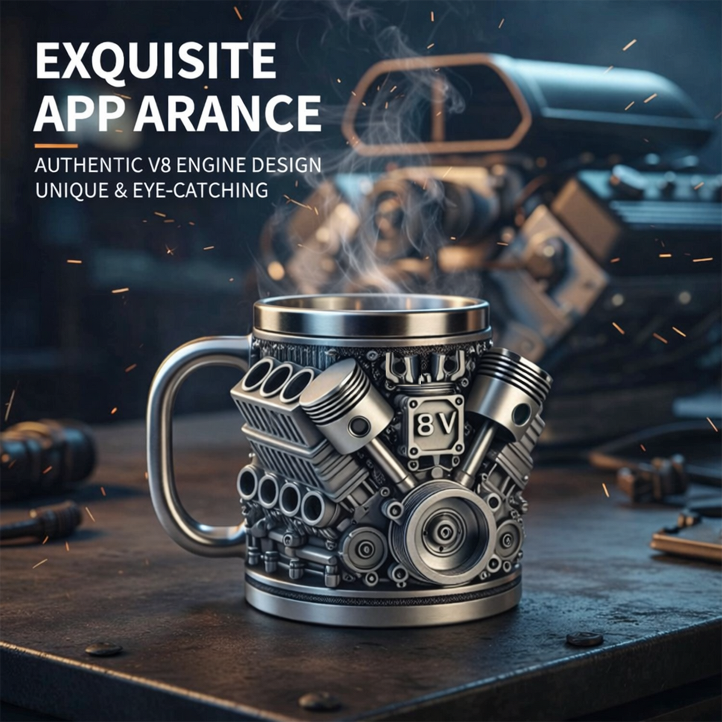 ⚡✨Ultimate V8 Engine Gift Mug & A Gearhead's Dream