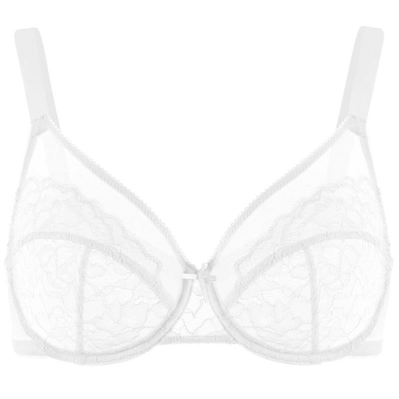 🔥🔥Floral Lace Plus Size Underwire Unlined Unpadded Minimizer Full Coverage Bra