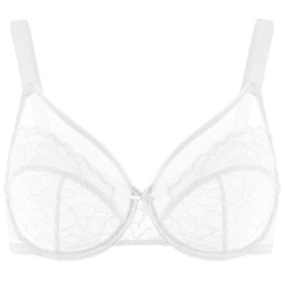 🔥🔥Floral Lace Plus Size Underwire Unlined Unpadded Minimizer Full Coverage Bra