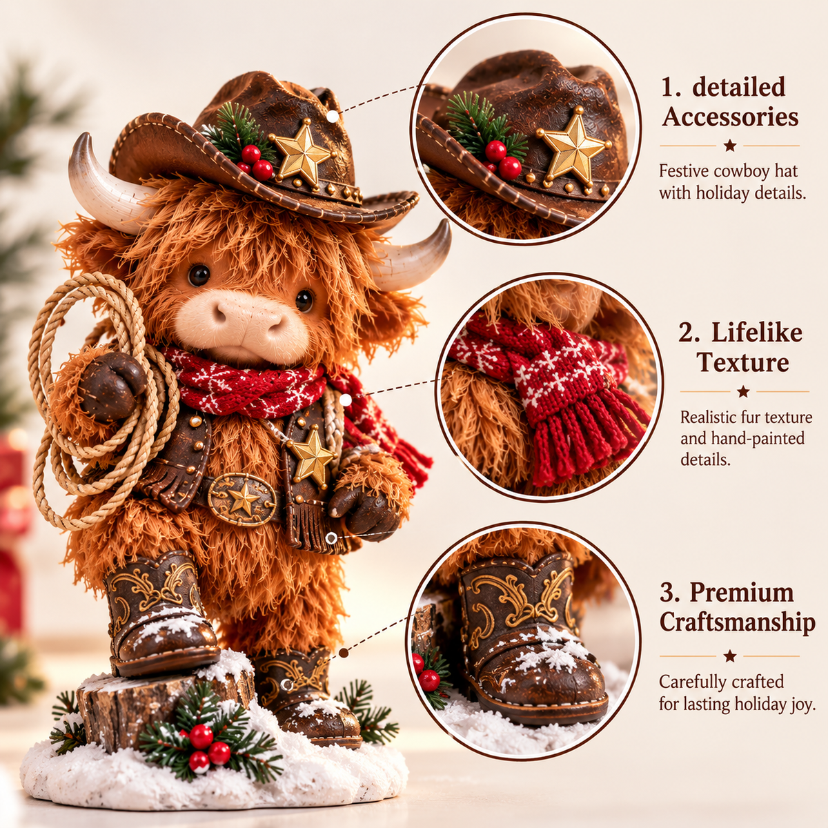 🤠🐮🎄 24 Days of Cowboy Christmas – Highland Cow Advent Calendar