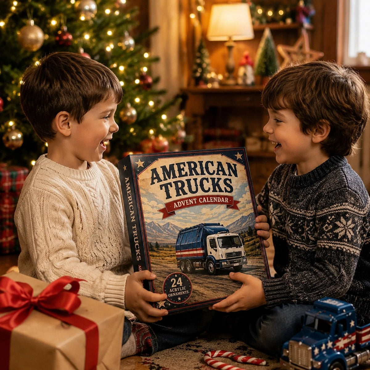 🔥HOT SALE 49% OFF🚚American Trucks Advent Calendar 2026 – 24 Days of Collectible Mini Truck Surprises, Acrylic Charms Blind Box